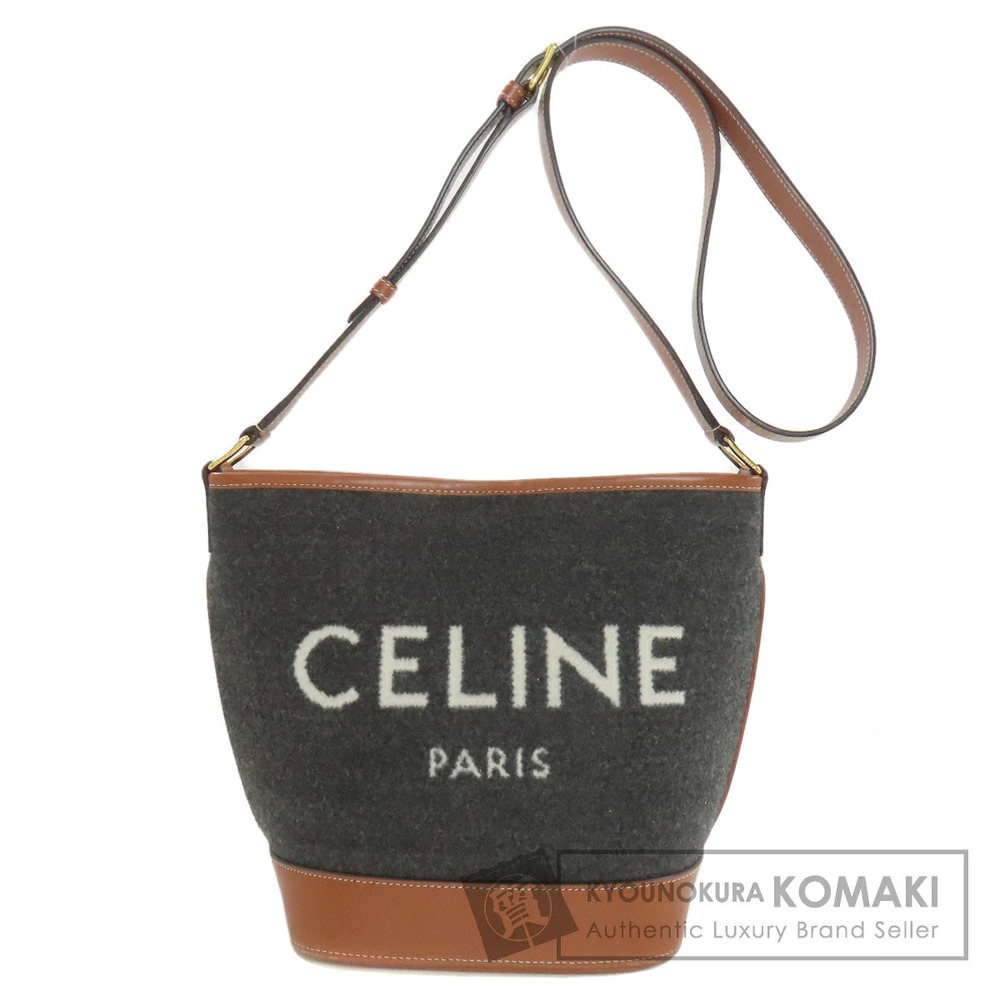 Celine Bucket Long Shoulder Bag Felt Calfskin